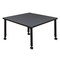 Regency Square Mobile Tables, 42 W, 42 L, 23-34 H, Wood, Metal, Grey TB4242GYAPCBK - alternate 2